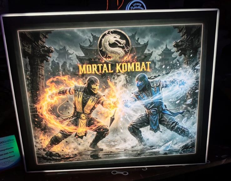 Pantalla LED publicitaria con gráfica para gamers